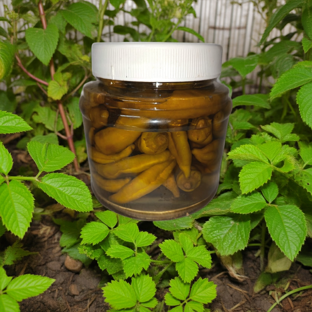 Ardei iute in oțet cu ceapă 0.750gr